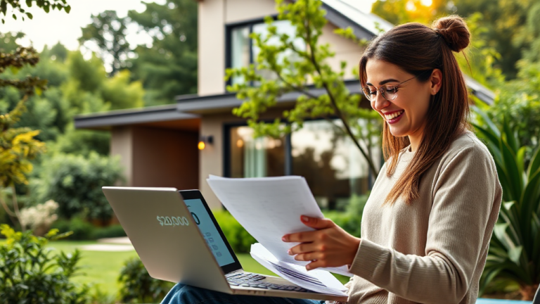 A person considering financing options for a home with a $20,000 loan.