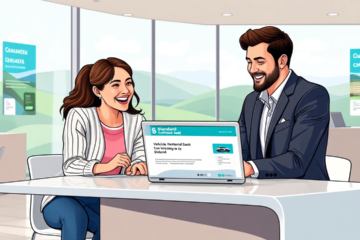 A person considering a vehicle loan at Standard Chartered Bank