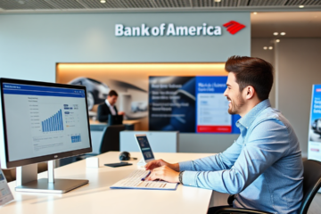 User applying for a vehicle loan online at Bank of America
