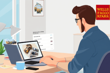 A person exploring vehicle loan options with Wells Fargo for financial assistance.