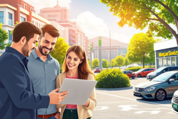 A person reviewing loan options on a laptop, symbolizing the process of obtaining a vehicle loan with Morgan Stanley.