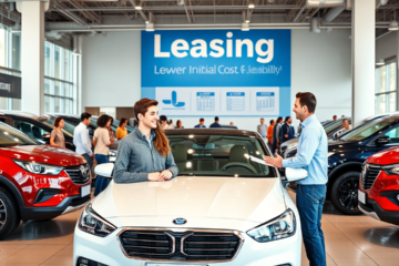 An infographic explaining vehicle leasing and its benefits