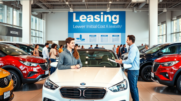 An infographic explaining vehicle leasing and its benefits