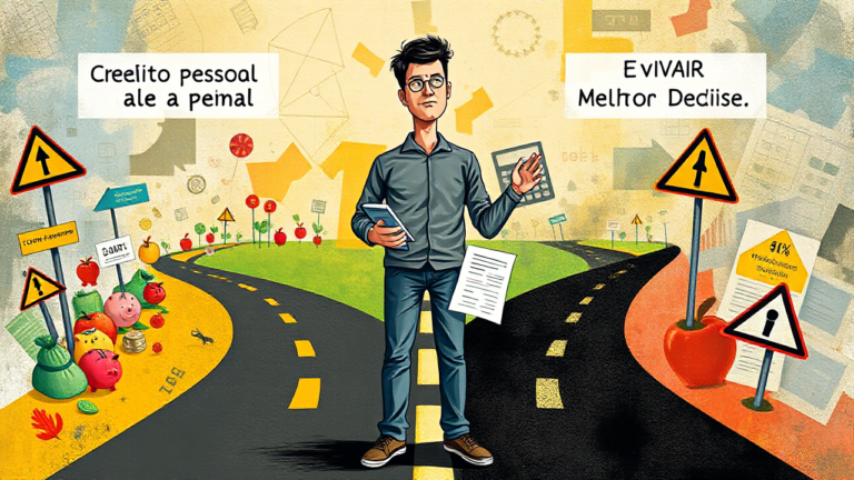 A person considering the pros and cons of personal credit options.