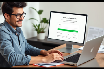 Person checking their credit score online for free