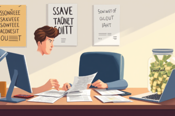 A person analyzing their finances with a budget planner and calculator, highlighting the importance of financial management.