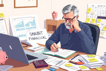 An infographic showing steps to create and achieve realistic financial goals.