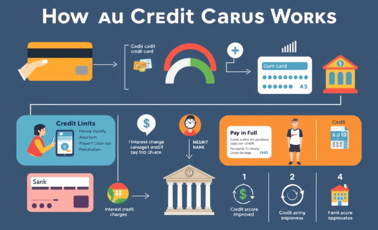 An illustration of a credit card showing its features and functions.