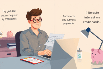A person reviewing their credit card statements to avoid interest charges.