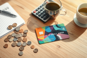 A prepaid credit card on a table with cash