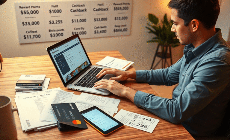 Person using a credit card to pay bills online