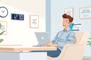 A visual representation of quick credit card approval process without bureaucracy.