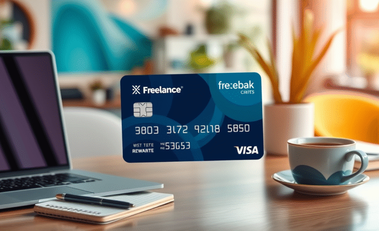 A freelancer managing finances with a flexible credit card