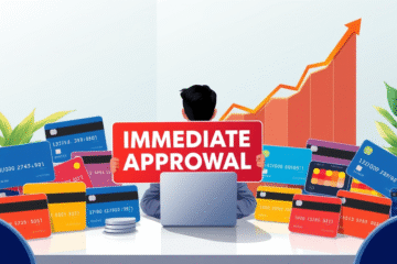 Image showcasing ideal credit cards for those with bad credit and immediate approval options.