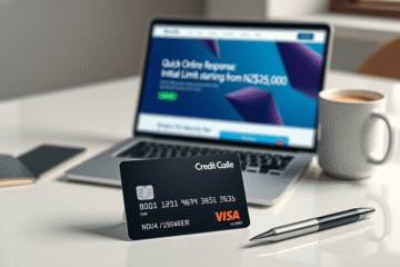 A person applying online for a credit card with quick approval.