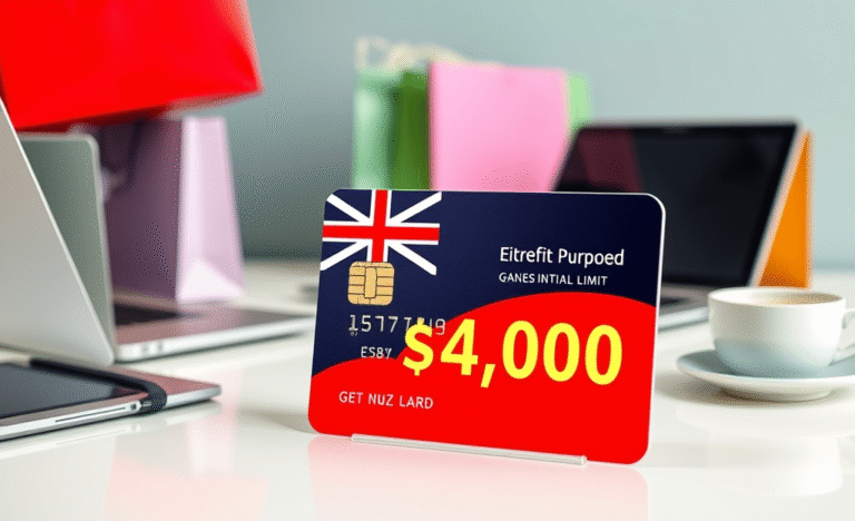 A credit card with a generous initial limit of up to NZ$4,000 offering financial flexibility.
