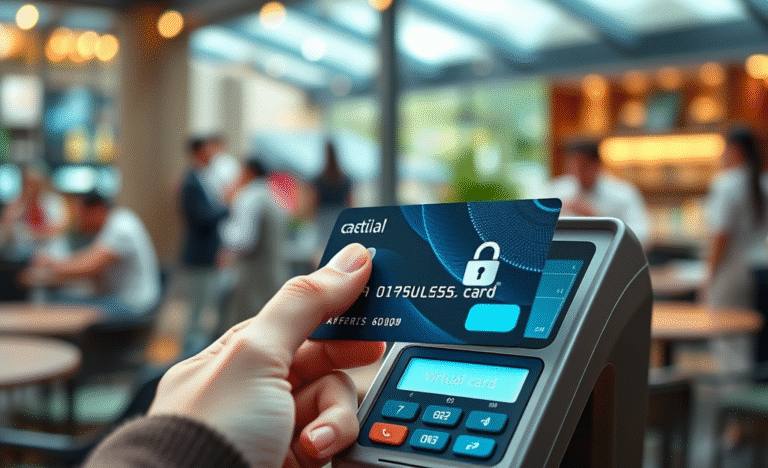A modern contactless credit card featuring virtual payment technology for secure transactions.