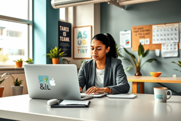 A professional preparing a job application for Spark New Zealand.