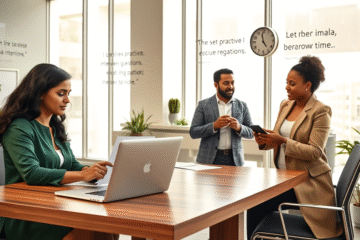 A professional preparing a resume and practicing interview skills.