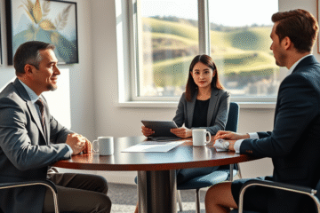 An image depicting common interview mistakes, showcasing candidates in an interview setting.