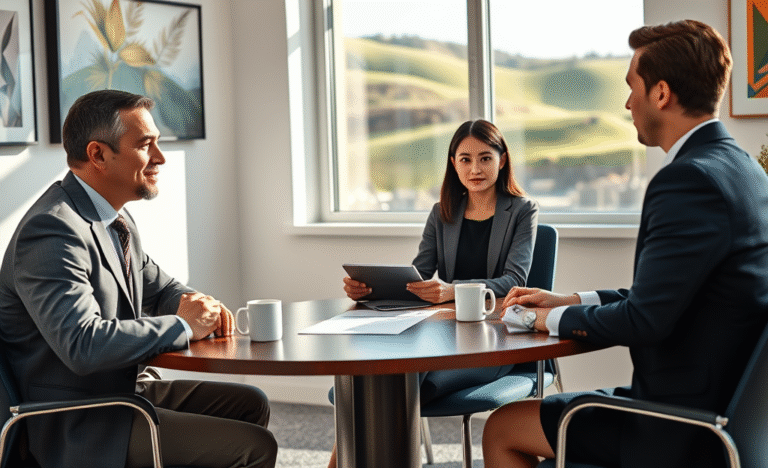 An image depicting common interview mistakes, showcasing candidates in an interview setting.