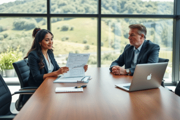 A professional discussing salary and benefits negotiation strategies.